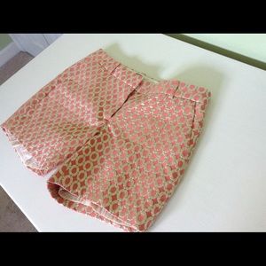 Jcrew Collection metallic coral shorts